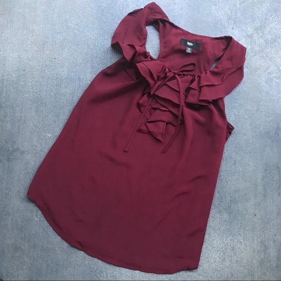 Ruffled racer back blouse - Picture 1 of 4